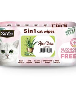 Kit Cat 5 in 1 Cat Wipes 80pcs (Aloe Vera)