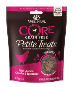 Wellness Petite Treats Crunchy Mini-Bites with Chicken, Cherries & Spearmint for Dog