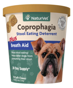 NaturVet Coprophagia Stool Eating Deterrent Plus Breath Aid for Dog 70ct