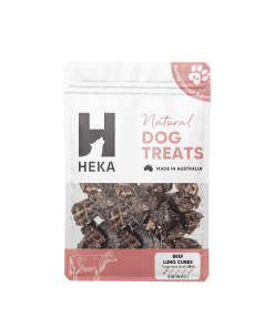 Heka Air Dried Beef Lung Cubes Dog Treat 150g