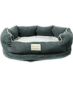 Paw Made Orthopedic Round Double Bolster Bed - Dark Green
