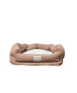 Paw Made Orthopedic Round Double Bolster Bed - Pink